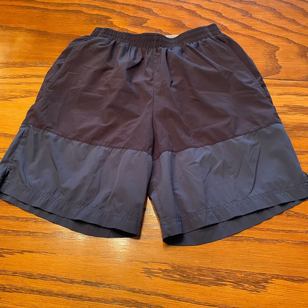 Champion Black and Gray Shorts with Lime Drawstring
